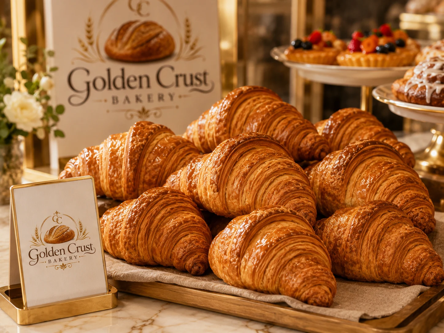 Golden croissants