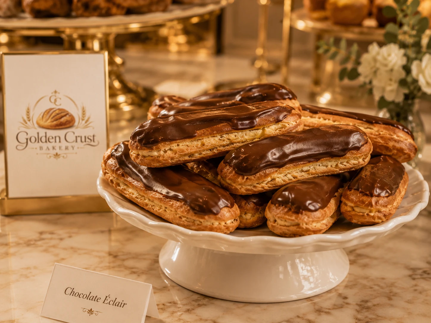 Chocolate eclairs