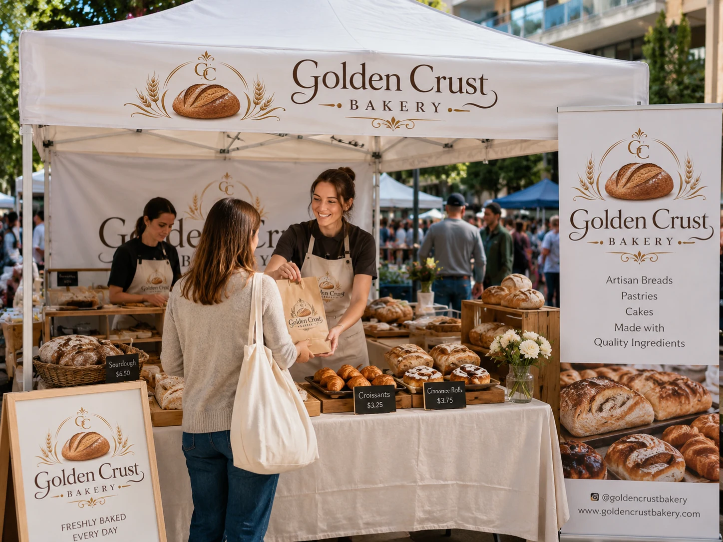 Golden Crust Bakery event booth