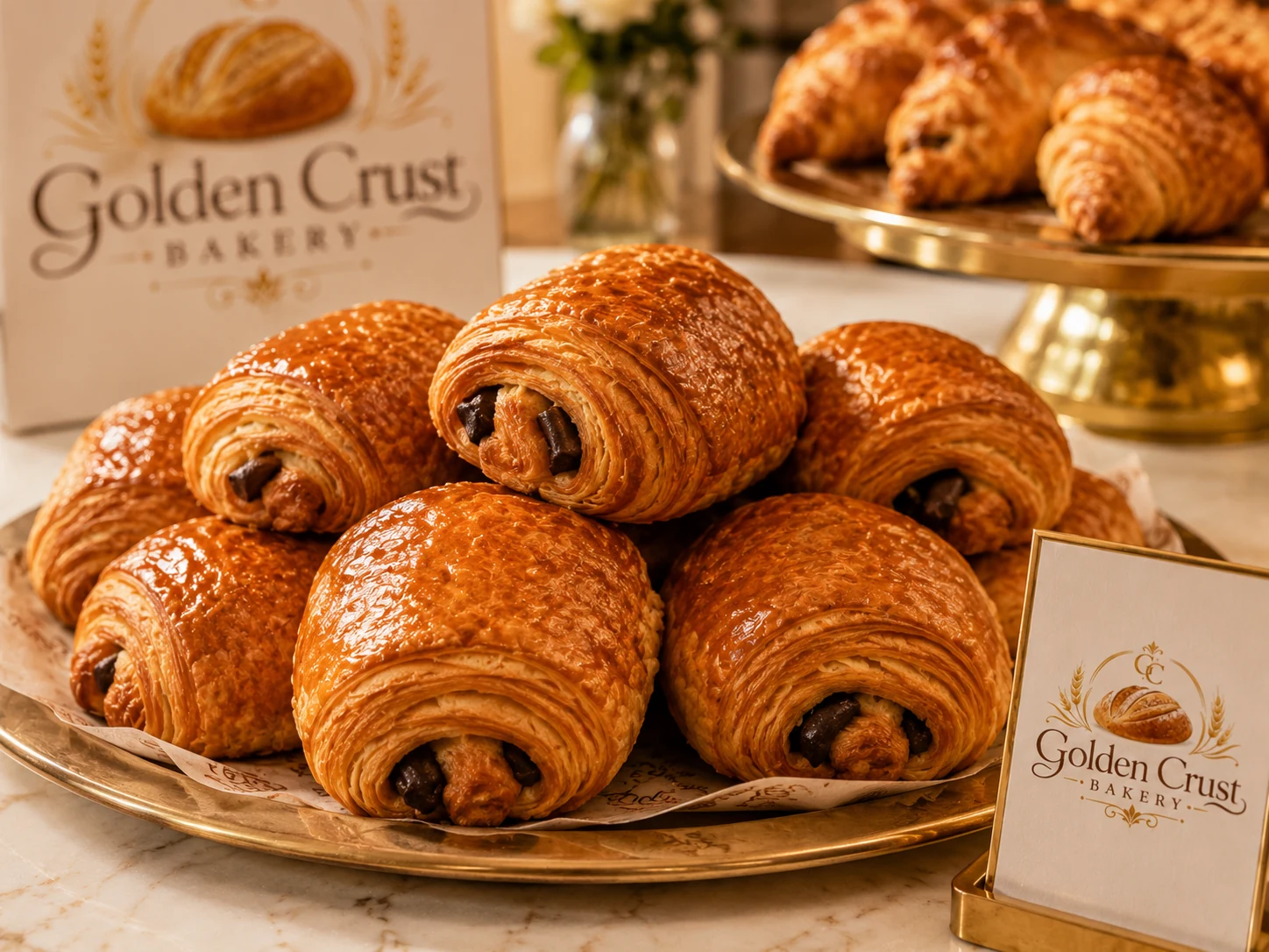 Chocolate pastry rolls